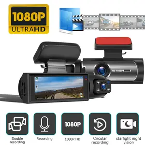 Auto Dvr Groothoek 2-Record High-Definition Nachtzicht 1080P Rij Recorder Zuignap 2-lens Auto Voor En In Video