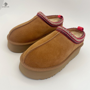 High Quality Tazzman Ugly <strong>Women's</strong> Thermal Winter Snow <strong>Boots</strong> Real Cowhide Suede Thick Slip-on <strong>Sheepskin</strong> Lining - Product Image 4