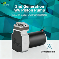 Pompe à piston sans balais PENGPU W6BL 12V 24V 5,5L/min 6,5Bar 30W, compacte, légère, à faible bruit, pour usage médical et de laboratoire