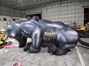 Modèle de panthère noire gonflable géante avec logo imprimé personnalisé, figurines d'animaux gonflables pour la publicité et la décoration d'événements - Product Image 6