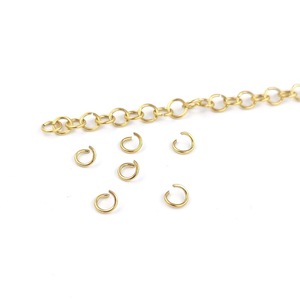Anillo Abierto de Acero Inoxidable, Chapado en Oro de 18K, Accesorio de Conexión para Joyería DIY - Product Image 1