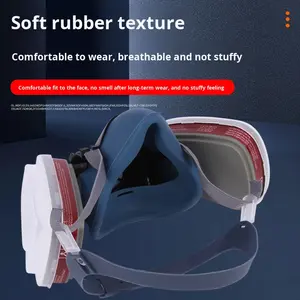 Máscaras <span class=keywords><strong>de</strong></span> goma desechables <span class=keywords><strong>de</strong></span> 3 capas, filtro <span class=keywords><strong>de</strong></span> carbón activado, <span class=keywords><strong>ventilador</strong></span> <span class=keywords><strong>de</strong></span> 80 L/min, flujo <span class=keywords><strong>de</strong></span> aire a prueba <span class=keywords><strong>de</strong></span> polvo para pintura en aerosol, gases químicos - Product Image 2