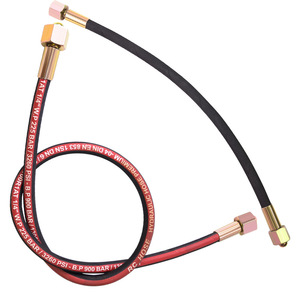 Hydraulic Hose 1/4 In MxM 225 Bar 3260 Psi Premium Rubber Hose For Gas Cylinder Transfer - Product Image 1
