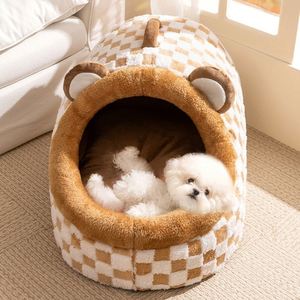 Luxurious Modern Eco-Friendly Polyester Fiber Pet <b>House</b> <b>Bed</b> Spacious Design Dogs Cats Small Animals-Anti-Slip Washable Warmth - Product Image 2