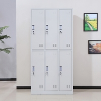 Armario de Almacenamiento para Gimnasio, Armario de Acero con Múltiples Compartimentos, Tamaño Personalizado, para Personal Escolar, Vestuario de Trabajo