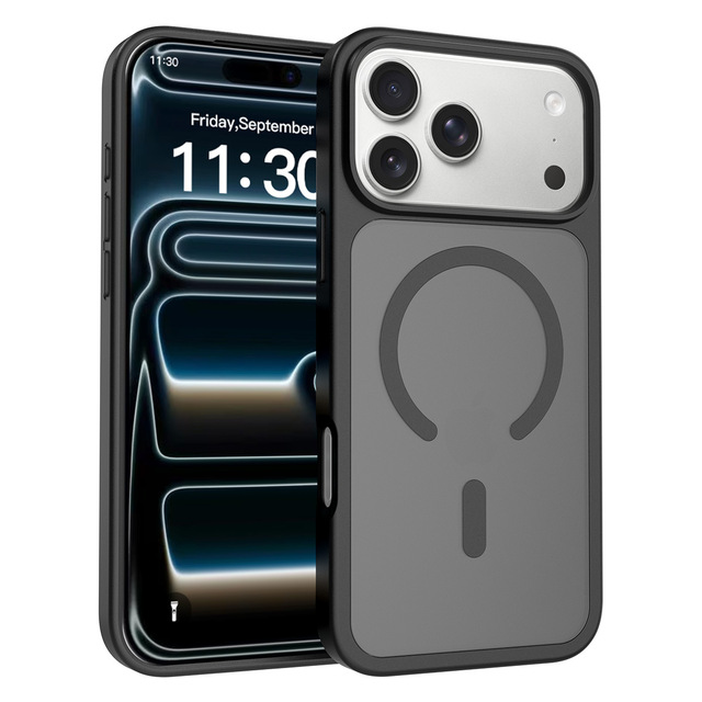 Premium TPU Matte Plain Protective Case Magnetic Compatible Anti-Scratch Shockproof Phone Cover for iPhone 18 Pro Max 17 Pro