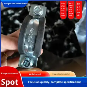 Оцинкованный зажим для 304 труб из нержавеющей стали с двойным обручем и клейкой лентой TJBC - Product Image 2