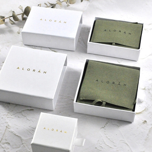 Factory price jewelry packaging box drawer paper jewelry box jewellery packaging boxes with Microfiber Jewelry Pouch