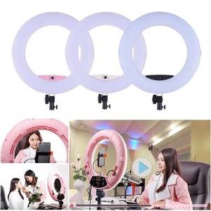 Alta calidad 96W 18 pulgadas selfie anillo <span class=keywords><strong>de</strong></span> luz avec tripied barbería spa belleza lámpara <span class=keywords><strong>de</strong></span> techo led pestañas con soporte para teléfono - Product Image 5