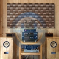 Panneaux en bois de noyer noir brillant faits à la main 300mmx300mm – Décoration intérieure design pour salon et bureau, idéal pour créer une ambiance conviviale