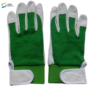Guantes de Trabajo de Seguridad PPE Resistentes a la Abrasión, Duraderos, para Construcción Industrial, con Palma de Cuero y Respaldo de Tela Roja, con Cierre de <span class=keywords><strong>Velcro</strong></span> - Product Image 2