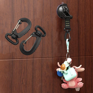 Plastique 3/4 pouces boucle homard fermoir déclencheur Clips crochet noir pivotant ovale anneau ressort mousquetons pour <span class=keywords><strong>sac</strong></span> sangle accessoires - Product Image 3