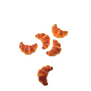 50 Piezas de Adornos de Resina con Forma de Croissant, 14*27mm, Lindos, Realistas, Impermeables, para Manualidades, Decoración, Juguetes - Product Image 2