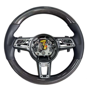 Volante Deportivo de Cuero Negro YLC de 3 Radios Estándar para Modelos Porsche Panamera Cayenne Macan 718 911 918 997 991 970 971 - Product Image 4