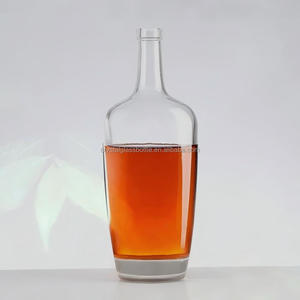 Botella de Vidrio Plana Napoleón de 750 ml con Etiqueta Personalizada Premium y Tapa de Madera de Polímero para Whisky, <span class=keywords><strong>Brandy</strong></span>, Vodka, Pisco, Tequila y Licores - Product Image 2