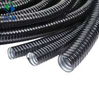 Tuyau de protection flexible en acier inoxydable haute résistance, recouvert de PVC, résistant aux flammes, pour câbles, raccords de conduits métalliques pour usage électrique