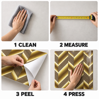 Papier peint autocollant motif chevron bois brun doré 2,3 mm en mousse PET IXPE pour murs de salon et canapés