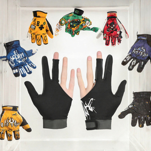 Gants de billard respirants en spandex à 3 doigts, ambidextres, avec fermeture auto-agrippante, toutes saisons, pour la gym, le cyclisme, la piscine, le snooker - Product Image 3
