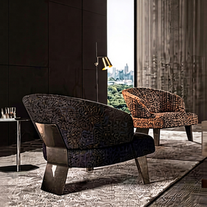 Pieds de chaise longue modernes en acier inoxydable robuste à noyau solide pour meubles de salon - Product Image 1
