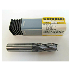 Fraise à bout carré en carbure monobloc <span class=keywords><strong>GUHRING</strong></span>, 1/2\" x 1/2\" x 1\", 4 cannelures, revêtement Firex, qualité allemande - Product Image 3