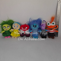 Vente en gros usine : Jouets en peluche Inside Out de 4 et 8 pouces, figurines de dessins animés et de films, poupées, cadeaux pour enfants