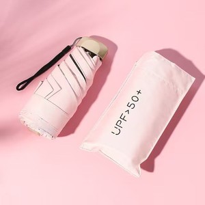 Paraguas de Bolsillo para Lluvia y Sol, con Revestimiento Negro Anti-UV, 190T Pongee, 6 Varillas Metálicas, para Uso Escolar y de Viaje, ¡Oferta! - Product Image 1