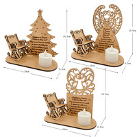 Chaise à bascule de noël en bois décorations de table ange de noël