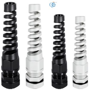 Prensaestopas Flex Espiral Junta de nailon Tuerca de bloqueo ajustable Rosca NPT Industrial Ip68 Prensaestopas con alivio de tensión PG7 M20 PG9 - Product Image 1