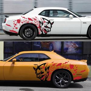 2ชิ้นกันน้ำตัวหนาสีแดงสาดน้ำสติกเกอร์<span class=keywords><strong>ติด</strong></span>ด้าน<span class=keywords><strong>ข้าง</strong></span>สำหรับ<span class=keywords><strong>รถ</strong></span>ยนต์ยี่ห้อ Hellcat <span class=keywords><strong>รถ</strong></span>แข่งก้าวร้าวสติกเกอร์ไวนิลสำหรับ<span class=keywords><strong>รถ</strong></span>ยนต์ Dodge Challenger Charger - Product Image 4