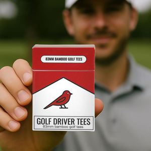 Prix de gros : Tees de golf blancs de 83 mm en bambou avec logo personnalisé imprimé et boîte à cigarettes - Product Image 4