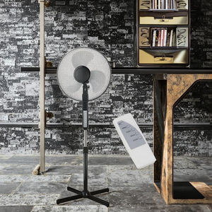 16-дюймовый вентилятор переменного тока, осевой промышленный вентилятор, пластиковый стоячий солнечный вентилятор для RV 220 В, электрическое воздушное охлаждение для наружных отелей и домашних хозяйств - Product Image 2