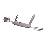 Ensemble de couverts pliants fantaisie en acier inoxydable poli mat avec couteau, fourchette et cuillère, 20 pièces, pour cadeaux d'affaires