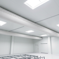Conduit d'air flexible en tissu blanc pour ventilation CVC, carré, 10 m, pour atelier, usine, grand espace, alimentation en air