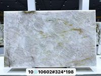 Dalle de quartzite Cristallo Iceberg, pierre naturelle translucide avec veines cristallines, pierre de luxe pour mur rétroéclairé, îlot de cuisine, plan de travail
