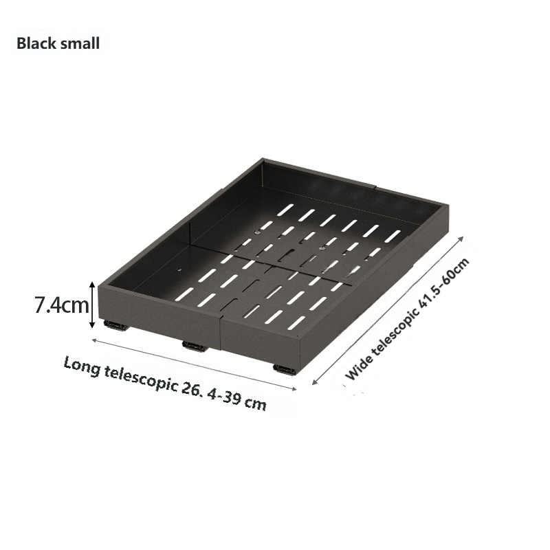 Pequeño negro telescópico de cuatro lados ancho 26,5-39,5 cm