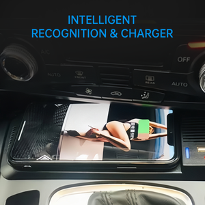 Audi Q5 SQ5 A4 B8 B9 A4 Allroad A5 <span class=keywords><strong>S5</strong></span> Accesorios 15W Cargador inalámbrico para coche Cargador de teléfono rápido Soporte de carga Encendedor de cigarrillos - Product Image 2