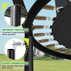 <span class=keywords><strong>Trampoline</strong></span> Zoshine, montage facile et caractéristiques de sécurité, <span class=keywords><strong>filet</strong></span> intérieur en forme de citrouille avec <span class=keywords><strong>filet</strong></span> inférieur, sac à chaussures, panier de basket-ball pour enfants et adultes - Product Image 4