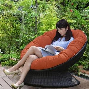 Canapé de jardin extérieur une place, résistant aux UV, en rotin PE, structure en alliage d'aluminium, imperméable, pour balcon et cour. - Product Image 3