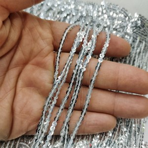 20 cm lentejuelas borla encaje 20 cm hoja fila colgante barba vestido <span class=keywords><strong>de</strong></span> baile latino accesorios decoración Chainette Trim adornos flecos - Product Image 6