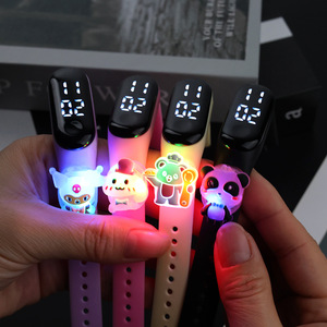 นาฬิกาข้อมือเด็ก ลายการ์ตูนน่ารัก ส่องสว่างแบบสัมผัส LED พลาสติกทรงรี กันน้ำ แฟชั่นกีฬา สำหรับเด็กประถม - Product Image 2