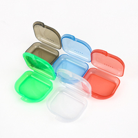 Étuis pour protège-dents orthodontiques, étui pour prothèses dentaires, boîte de rangement pour appareils dentaires en plastique transparent coloré avec trous d'aération