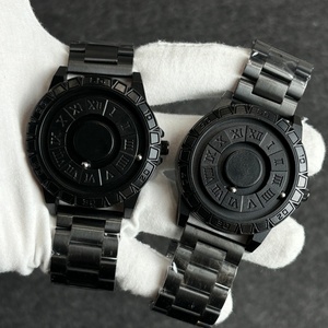 Reloj de Cuarzo de Lujo para Hombre, de Acero Inoxidable, con Números Romanos, Manecillas Magnéticas con Escalas, Personalizado, sin Espejo - Product Image 6