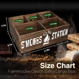 กล่องไม้ไพน์อุปกรณ์จัดระเบียบเครื่องเงินอเนกประสงค์สำหรับวางบนเคาน์เตอร์ชุดอุปกรณ์สำหรับงานปาร์ตี้แบบใช้แล้วทิ้ง - Product Image 3