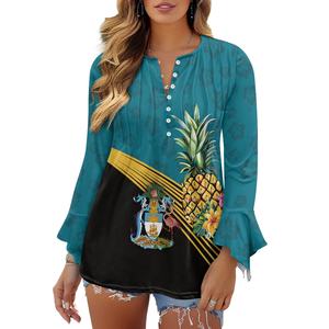 <span class=keywords><strong>เสื้อ</strong></span>เบลาส์ลายดอกไม้ของชนเผ่า<span class=keywords><strong>เสื้อ</strong></span>พิมพ์ลาย<span class=keywords><strong>ผ้า</strong></span>บาติกแอฟริกันสำหรับผู้หญิงเสื้อมัดย้อมวินเทจมีกระดุมด้านหน้าสำหรับฤดูใบไม้ร่วง4XL - Product Image 2