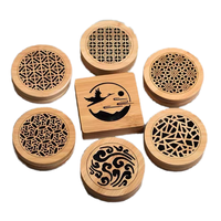 Brûleur d'encens traditionnel en bambou durable, boîte en bois au design personnalisé, support pour bâtonnets d'encens, diffuseur d'aromathérapie pour musc et oud, toutes saisons