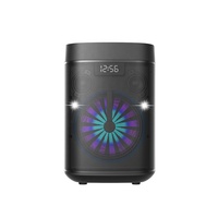 Haut-parleur Karaoké 8 pouces 60W avec micro filaire LED RGB et écho pour téléphone portable, utilisation extérieure, fêtes de famille et mariages