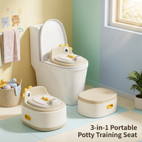 Chaise d'apprentissage de la propreté 3-en-1 pour tout-petits - Siège de toilette portable pour bébé, enfants, garçons et filles