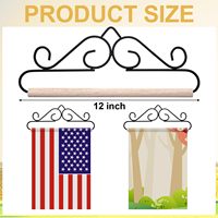 Support mural pour drapeau de jardin de 12 pouces, support pour bannière en tissu pour décoration extérieure, support de présentation pour quilteurs et rangement