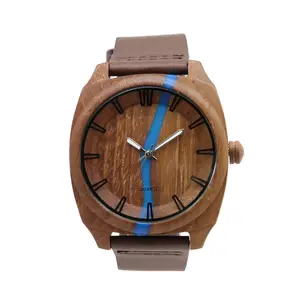 Reloj de pulsera de madera para hombre, pulsera de madera colorida personalizada, fabricante de China respetuoso con el medio ambiente, 3ATM, nuevo