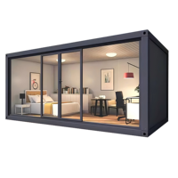 Maison conteneur esthétique personnalisable de style bureau, offrant une grande durabilité et un design moderne pour un usage professionnel